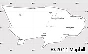 Silver Style Simple Map of Ejin Qi, cropped outside