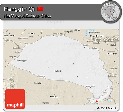 Classic Style 3D Map of Hanggin Qi
