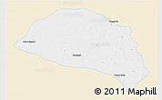 Classic Style 3D Map of Hanggin Qi, single color outside