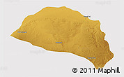 Physical 3D Map of Hanggin Qi, cropped outside