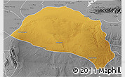 Physical 3D Map of Hanggin Qi, desaturated