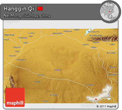 Physical 3D Map of Hanggin Qi