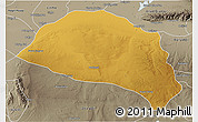 Physical 3D Map of Hanggin Qi, semi-desaturated