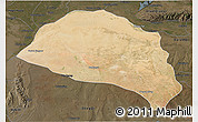 Satellite 3D Map of Hanggin Qi, darken