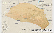 Satellite 3D Map of Hanggin Qi, shaded relief outside