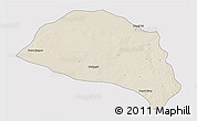 Shaded Relief 3D Map of Hanggin Qi, cropped outside