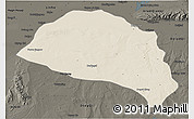 Shaded Relief 3D Map of Hanggin Qi, darken