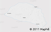 Silver Style 3D Map of Hanggin Qi, single color outside