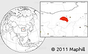 Blank Location Map of Hanggin Qi