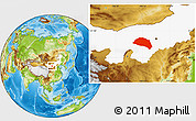 Physical Location Map of Hanggin Qi, highlighted parent region