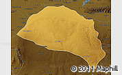 Physical Map of Hanggin Qi, darken