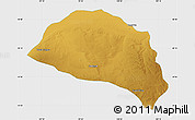 Physical Map of Hanggin Qi, single color outside