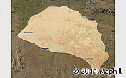 Satellite Map of Hanggin Qi, darken
