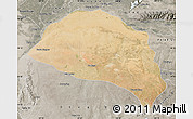 Satellite Map of Hanggin Qi, semi-desaturated