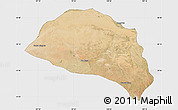 Satellite Map of Hanggin Qi, single color outside