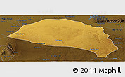 Physical Panoramic Map of Hanggin Qi, darken