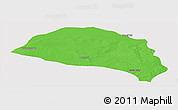 Political Panoramic Map of Hanggin Qi, cropped outside