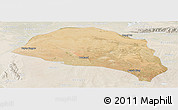 Satellite Panoramic Map of Hanggin Qi, lighten