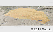 Satellite Panoramic Map of Hanggin Qi, semi-desaturated