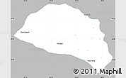 Gray Simple Map of Hanggin Qi, single color outside
