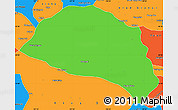 Political Simple Map of Hanggin Qi