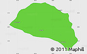 Political Simple Map of Hanggin Qi, single color outside