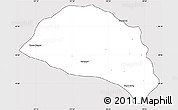 Silver Style Simple Map of Hanggin Qi, cropped outside