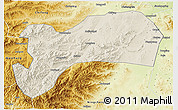 Shaded Relief 3D Map of Harqin Qi, physical outside