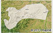 Shaded Relief 3D Map of Harqin Qi, satellite outside