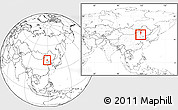 Blank Location Map of Harqin Qi, within the entire country