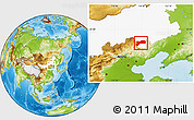 Physical Location Map of Harqin Qi, highlighted parent region
