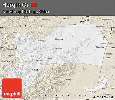 Classic Style Map of Harqin Qi