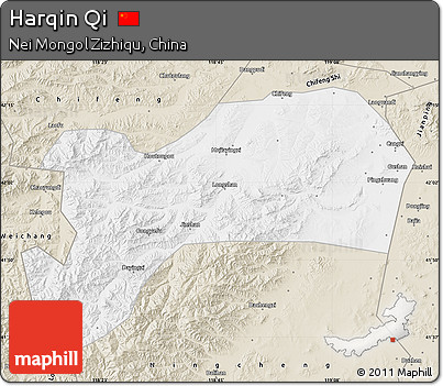 Classic Style Map of Harqin Qi