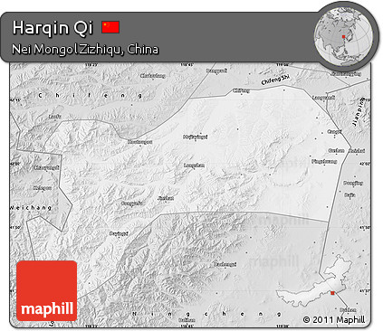 Silver Style Map of Harqin Qi