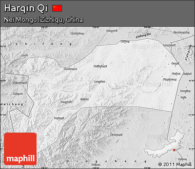 Silver Style Map of Harqin Qi