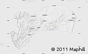 Silver Style Map of Harqin Qi, single color outside