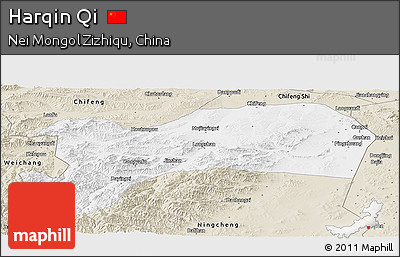 Classic Style Panoramic Map of Harqin Qi