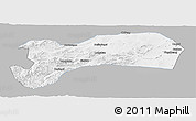 Gray Panoramic Map of Harqin Qi, single color outside