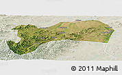 Satellite Panoramic Map of Harqin Qi, lighten