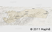 Shaded Relief Panoramic Map of Harqin Qi, lighten