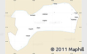 Classic Style Simple Map of Harqin Qi, single color outside