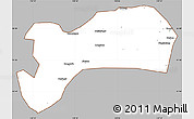 Gray Simple Map of Harqin Qi, cropped outside