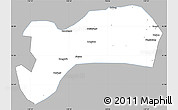 Gray Simple Map of Harqin Qi, single color outside