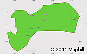 Political Simple Map of Harqin Qi, cropped outside