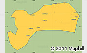 Savanna Style Simple Map of Harqin Qi, cropped outside
