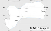Silver Style Simple Map of Harqin Qi, single color outside