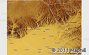 Physical 3D Map of Hohhot Shiqu