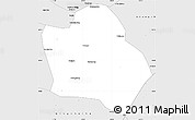 Silver Style Simple Map of Horinger