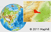 Physical Location Map of Horqin Youyiqianqi