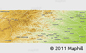 Physical Panoramic Map of Horqin Youyiqianqi